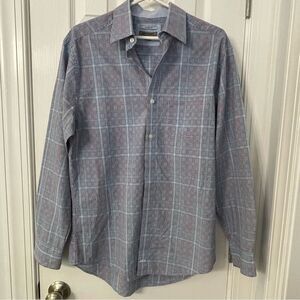 JOHNSTON & MURPHY TAILORED FIT LONG SLEEVE MEDIUM DRESS SHIRT